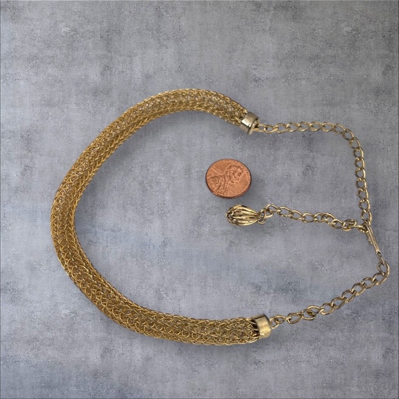 Vintage gold plated mesh chocker - Picture 6 of 6